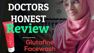 SKIN LIGHTENING FACEWASH REVIEW Glutafine facewash [upl. by Lapotin]