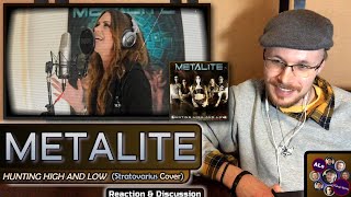 Reaction toMETALITE HUNTING HIGH AND LOW Music Video Stratovarius Cover with Lyrics [upl. by Marmaduke]