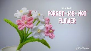 How to crochet Forget me not flowers  Easy pattern [upl. by Jessa]