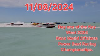 Race World Offshore Power Boat Racing Day One of the Races in Key West 11082024 [upl. by Close]