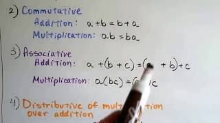 Algebra I 210b Field Axioms for rational numbers amp Closure Property [upl. by Ahidam]