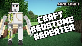 How to Craft Redstone Repeater in Minecraft 2024  Create a Redstone Repeater in Minecraft [upl. by Luane169]