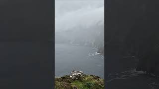 Streams and waterfalls in full flow all along the Sliabh Liag cliffs after a night of heavy rain [upl. by Aninat620]