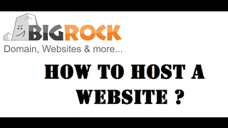 How to host a website on BigRock [upl. by Ylsew326]