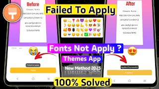 Failed to apply 100 solved 🔥 vivo failed to apply issue  vivo font failed to apply  zfont failed [upl. by Aruam]