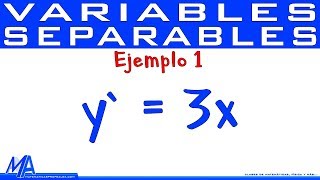 Ecuaciones diferenciales de Variables Separables  Ejemplo 1 [upl. by Ainud]