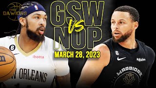 Golden State Warriors vs New Orleans Pelicans Full Game Highlights  March 28 2023  FreeDawkins [upl. by Felipe]