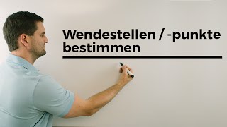 WendestellenWendepunkte bestimmen Teil 2  Mathe by Daniel Jung [upl. by Eem]