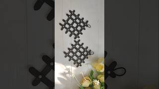 DIY wall hanging with ice cream sticks diy craft homedecor wallhangingideas viral shorts [upl. by Lea]