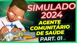 SIMULADO AGENTE DE SAÚDE 2024😱😍  Concurso Agente Comunitário de Saúde [upl. by Honig]