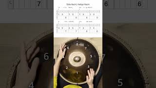 Handpan Tutorial von Kristina Savkova quotStille Nacht heilige Nachtquot quotSilent Nightquot Arpeggio [upl. by Raeann]