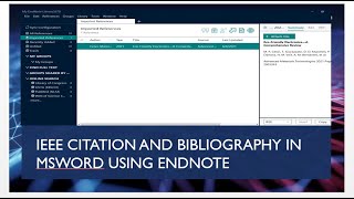 how to insert IEEE citation and bibliography in msword using endnote IEEE references short shorts [upl. by Vivi]