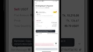 Binance to Bkash  Binance p2p Buy Sell Bangla  Binance Withdrawal Bkash [upl. by Leban]