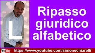 Simone Chiarelli ripasso giuridico alfabetico L [upl. by Morgana]