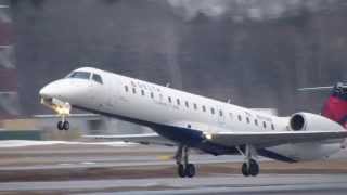 Delta Airlines ERJ145 N570RP Takeoff HD [upl. by Jeanne]