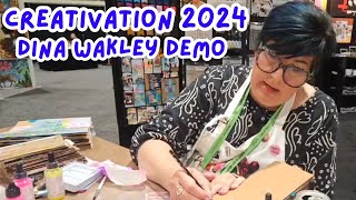 Creativation 2024  Dina Wakley Demo NEW NEONS [upl. by Neelrak]