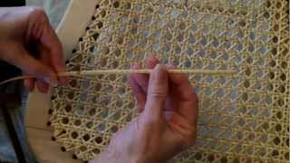 Weaving A Cane Seat Using the 7 Step Method [upl. by Ahsenaj986]