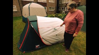 Our tent review Decathlon Quechua 2 Seconds 3XL Fresh amp Black pop up tent quechua [upl. by Kalmick557]