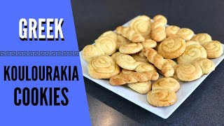 Greek Koulourakia Cookies  Koulouria  Easter Butter Cookies [upl. by Morgenthaler]