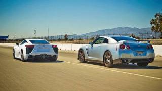 Drag Race 2012 Lexus LFA vs 2010 Nissan GTR [upl. by Ludeman]