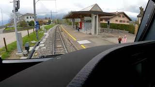 Nyon  Trélex NStCM à bord de la Stadler ABe 48 [upl. by Boggs13]