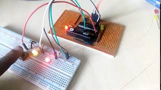 Toggle Two LED’s Using Push Button Switch  AVR Microcontroller ATmega328 [upl. by Tybald504]