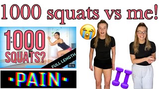 I DID 1000 SQUATS 😩blogilates [upl. by Edith]