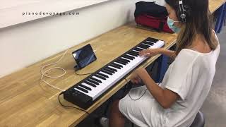 Portable piano keyboard test by Yulia  Piano de Voyage [upl. by Enahsed]