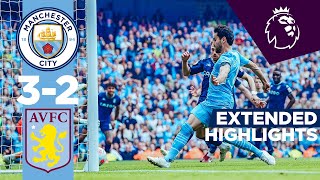 EXTENDED HIGHLIGHTS  Man City 32 Aston Villa  ILKAY GUNDOGAN SUPER SUB Premier League Champions [upl. by Hajidak]