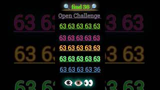 👀 find 🧐 the 🔎36 number shortvideo youtubeshorts subscribe maths riddels puzzle queddle gk [upl. by Olsewski860]