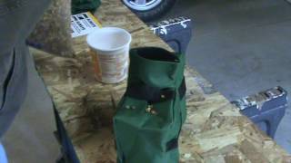 Filling up a new bench rest bag [upl. by Nortad]