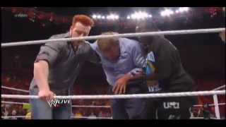 Brock Lesnar breaks Triple Hs arm  WWE Raw 43012 HQ [upl. by Aknaib432]