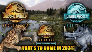 WHATS TO COME IN 2024 FOR JURASSIC WORLD EVOLUTION 2 [upl. by Placeeda]