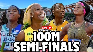 INCREDIBLE 100m Women’s SEMIFINALS LIVE Paris Olympics 2024 Watch Party [upl. by Blunt]