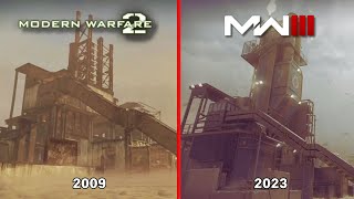 MW2 2009 vs MW3 2023 Remastered Maps [upl. by Akinahc579]