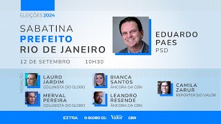 Eduardo Paes sabatina com candidatos à prefeitura do Rio de Janeiro [upl. by Christiane674]