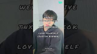 220814 WEVERSE LIVE  TNX Junhyeok sang ‘Love Yourself’ Original  Justin Bieber [upl. by Eniotna]