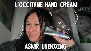 L’Occitane Hand Cream Unboxing ASMR  Soft spoken  Tapping [upl. by Waltner]