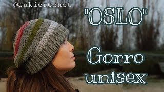 Tejer Gorro a CROCHET UNISEX quotOSLOquot SUPER ABRIGADITO Paso a paso [upl. by Ecidna604]