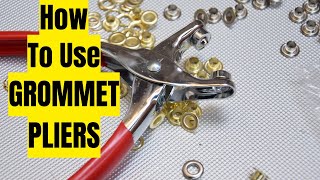 How To Use Grommet Pliers Paxcoo Grommet Pliers Kit Review [upl. by Aicirt]