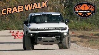 2024 GMC HUMMER EV Pickup truck CRAB WALK in real life [upl. by Aekin]