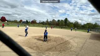 Abigails throw Finesse 16U Kelly runner steals 2nd Ferris camp BR varsity field 101324 [upl. by Genia]