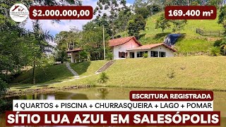 SÍTIO LUZ AZUL 7 ALQUEIRES A VENDA  SALESÓPOLIS sitioavenda [upl. by Llerrah360]