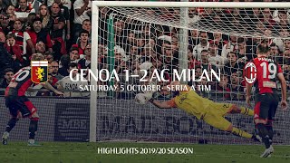 Highlights  Genoa 12 AC Milan  Matchday 7 Serie A TIM 201920 [upl. by Wenger]