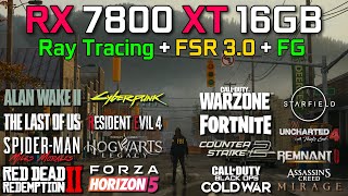 RX 7800 XT  RYZEN 7 7800X3D  Test in 25 Games  1080p  1440p amp 4K  Ray Tracing  FSR  FG  2024 [upl. by Eedrahs]