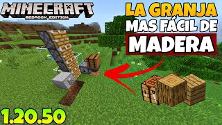 GRANJA de MADERA para MINECRAFT BEDROCK 120 [upl. by Irrehc97]