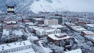 NBC Montana Sky Team fly over Missoula with new snowfall on November 11 2020 [upl. by Renruojos]