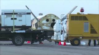 USAF Secret X37B lands in California after 674 days in Orbit [upl. by Ilatan]