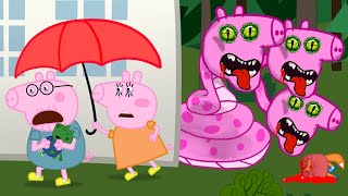 Zombie Apocalypse Please Save George Pig Zombie Appears at the City  Peppa Pig Funny Animation [upl. by Agneta721]