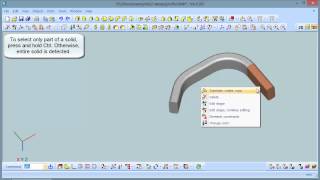 VariCAD  Sweeping of 2D Profile along 3D Path Editing of Solids [upl. by Aseral]